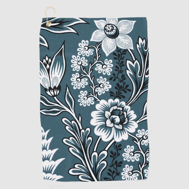 Toalla De Golf Fantastic Flowers (Slate Teal) Fine Art (Anverso)