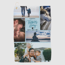 Toalla De Golf Felices nombres personalizados de Collage de fotos