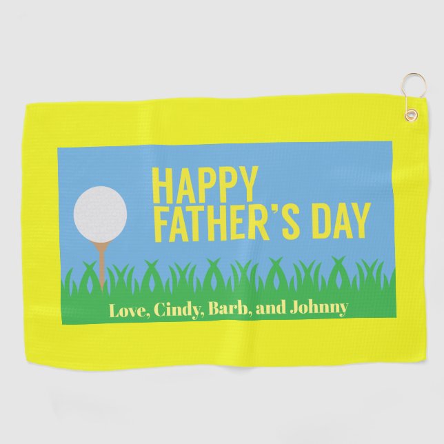 Toalla De Golf Feliz Día del Padre Tee-Personalizado (Horizontal)