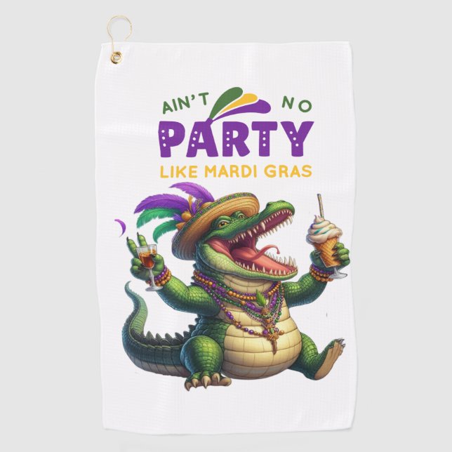 Toalla De Golf Feliz Mardi Gras (Anverso)