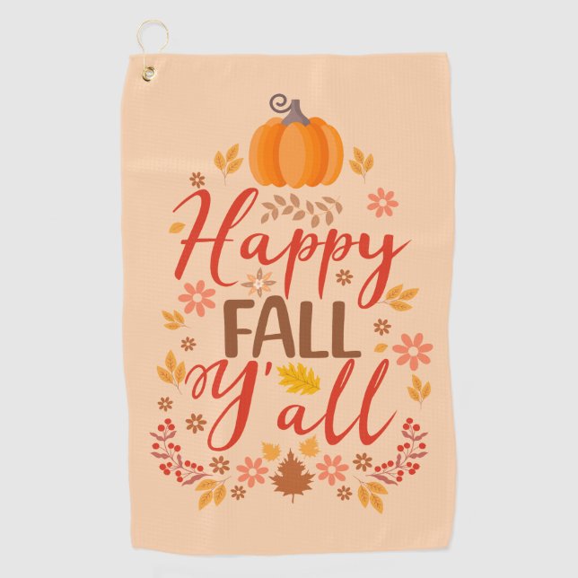 Toalla De Golf Feliz otoño (Anverso)