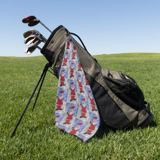 Toalla De Golf Feliz Santa (Verde)