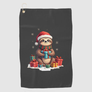 Toalla De Golf Feliz Slothmas lindo sloth de Navidad sombrero de 
