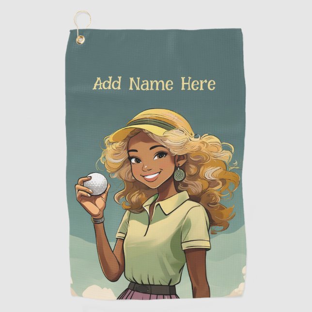 Toalla de golf femenina personalizada (Anverso)