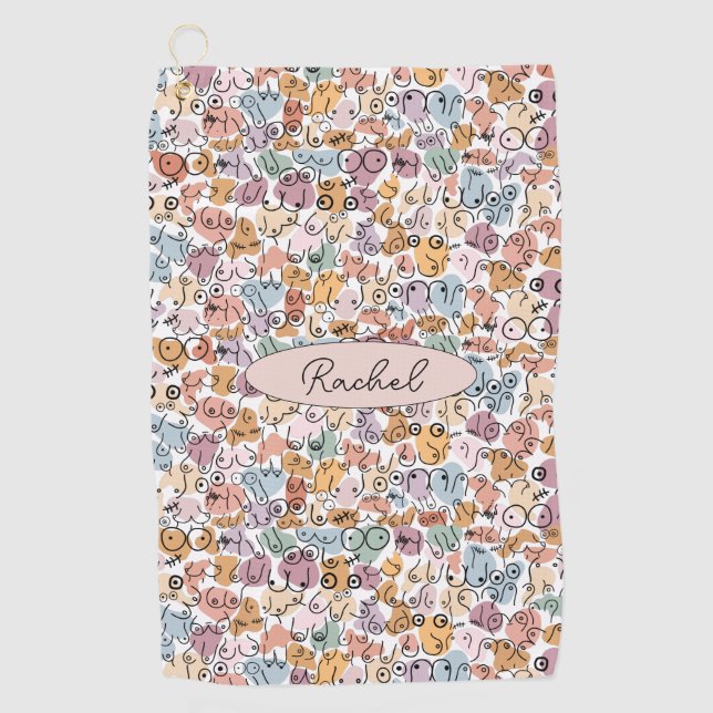 Toalla De Golf feminista divertida (Anverso)