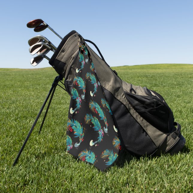 Toalla de golf Festive Birds  (Verde)