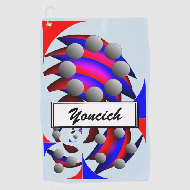 Toalla De Golf Fibonacci 'Fish' por Kenneth Yoncich (Anverso)