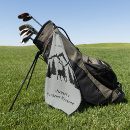 Toalla De Golf Fin de semana rústico de caza de ciervos grises pa