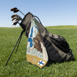 Toalla De Golf Finlandia Golf, Monograma, Oso Viking, Fox Ártica