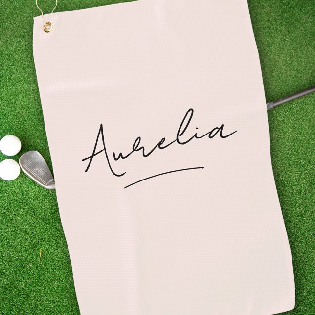 Toalla De Golf Firma de nombre de monograma de escritura moderna  (Subido por el creador)