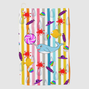 Toalla De Golf Fish Narwhal Golf Towel
