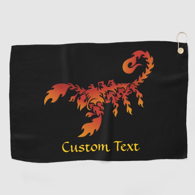 Toalla de golf Flames Scorpion (Horizontal)