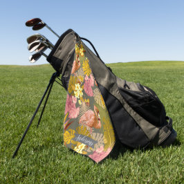 Toalla De Golf Flamingo Garden Dark Gray