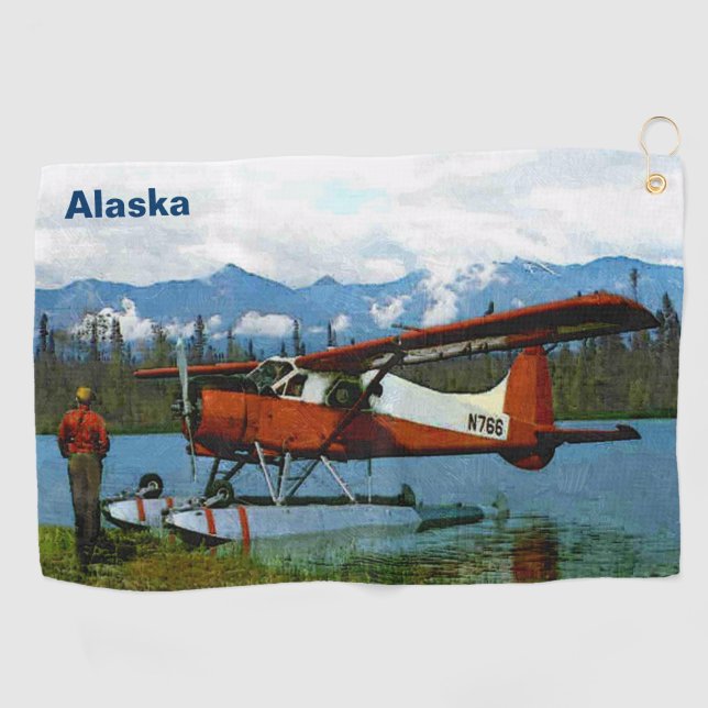 Toalla De Golf Floatplane De Havilland Beaver - Alaska (Horizontal)