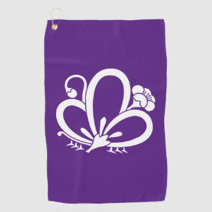 Toalla De Golf Flor de ciruelo en forma de mariposa sombreada