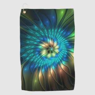 Toalla De Golf Flor de fantasía luminosa, fragancia abstracta col
