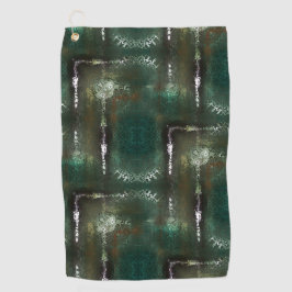 Toalla De Golf Flor verde y rusto, marcada por tubos ocluidos