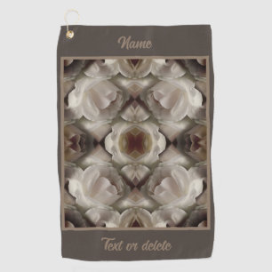 Toalla De Golf Flora de rosa blanca Abstracta Vintage Personaliza