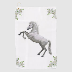 Toalla de Golf Floral White Horse