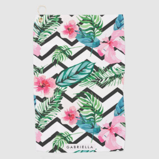 Toalla De Golf Floral y chevron