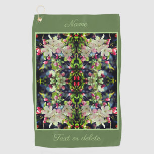 Toalla De Golf Flores de arce de primavera Resumen Personalizado