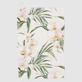 Toalla De Golf Flores de orquídea blanca tropical  