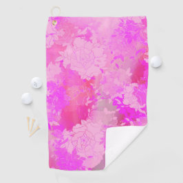 Toalla De Golf Flores japonesas en tonos rosa