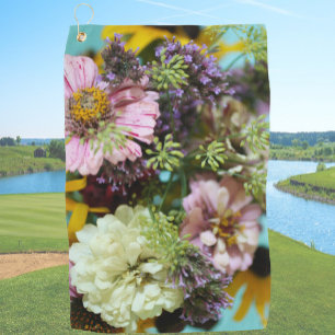 Toalla De Golf Flores Silvestres Sube Tu Propia Foto Imagen Perso