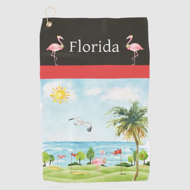 Toalla De Golf Florida Flamingo Golf Towell (Anverso)