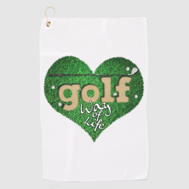Toalla De Golf Forma de vida del golf (Anverso)