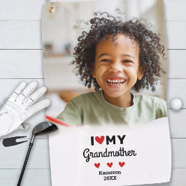 Toalla De Golf Foto Amo A Mi Abuela Golfer Nombre Personalizado
