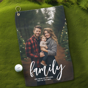 Toalla De Golf Foto completa - Texto de la familia de guiones del