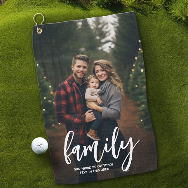 Toalla De Golf Foto completa - Texto de la familia de guiones del (Custom Golf Towel)