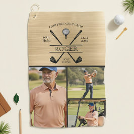 Toalla De Golf Foto de golfista con hoyo en uno 3