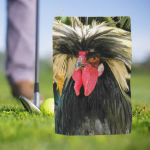Toalla De Golf Foto de pollo de pelo malo