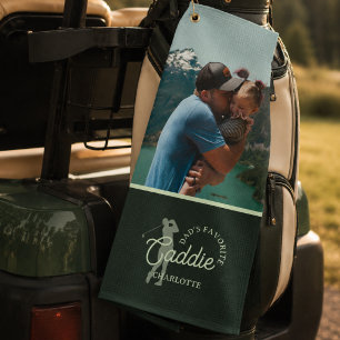 Toalla De Golf Foto del caddie favorito de papá