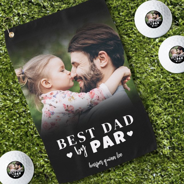 Toalla De Golf Foto Mejor Papá Por Par (Photo Best Dad By Par Golf Towel )