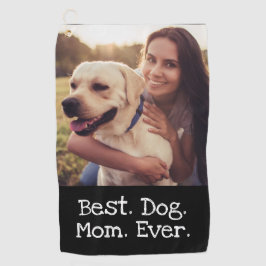 Toalla De Golf Foto Perro Personalizado Mejor Madre Perro Negro