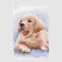 Toalla De Golf Foto Personalizada de Perro Mascota Golfista Adora