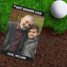 Toalla De Golf Foto personalizado Mejor Regalo del Día del Abuelo