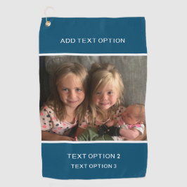 Toalla De Golf Foto Personalizado personalizado azul oscuro