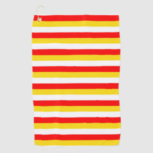 Toalla De Golf franjas bandera de Guernsey rojo amarillo blanco p