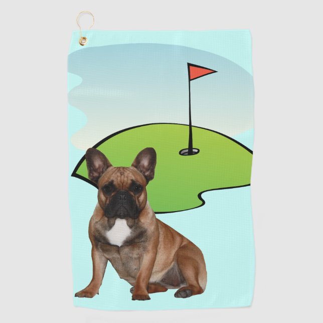 Toalla De Golf Französische Bulldogge Golfplatz French Bulldog (Anverso)