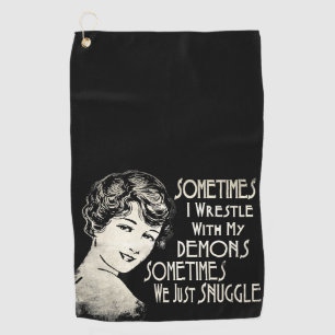 Toalla De Golf Frase sarcástica Meme para mujer que lucho a vece