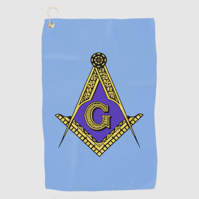 Toalla De Golf Freemason (azul) (Anverso)