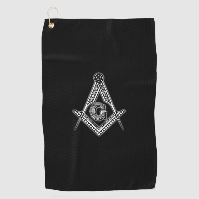 Toalla De Golf Freemason (negro) (Anverso)