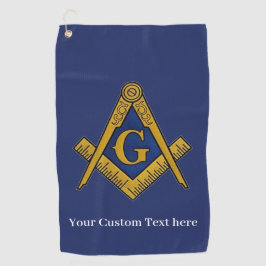 Toalla De Golf Freemason Square y Compass Masonic Gift Golfer