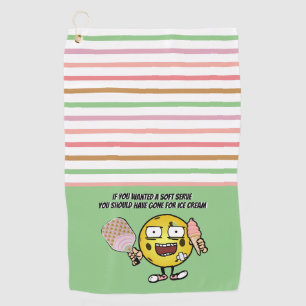 Toalla De Golf Fresa Suave Servicio Helado Crema Pickleball Funny