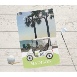Toalla De Golf Fun Golf Cart Beach Monograma