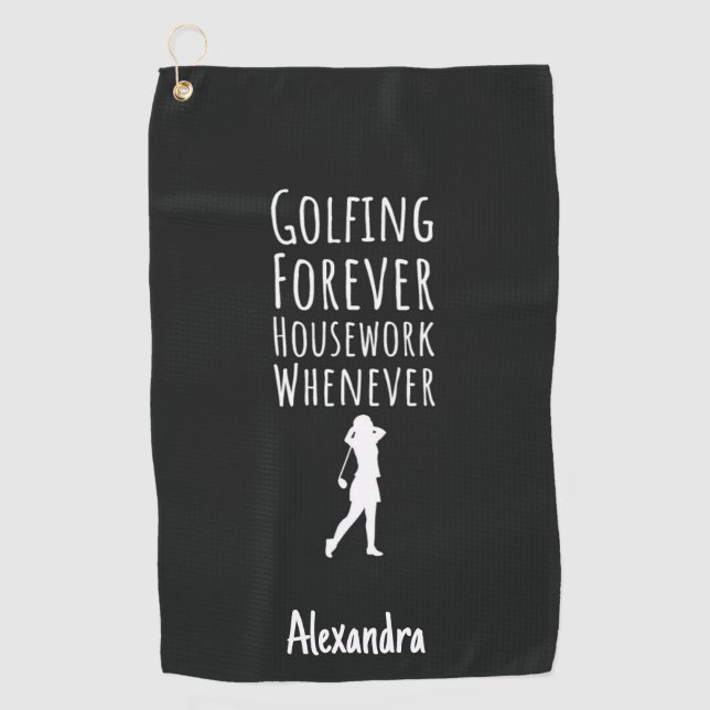 Toalla De Golf Fun Golf Gifts For Ladies Women For Her Golfer (Anverso)